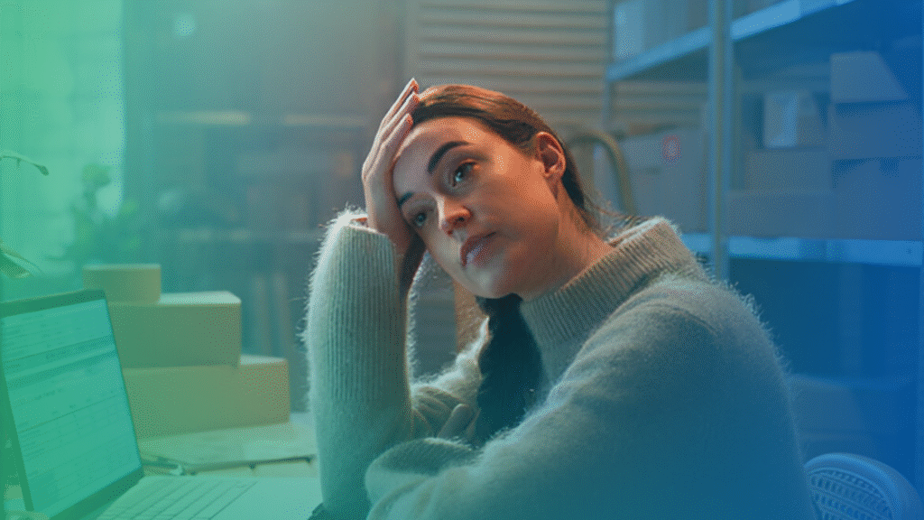 Clarity guide for fatigue, hormones, and brain fog; reviewing lab results; woman feeling tired; physician-backed health guide