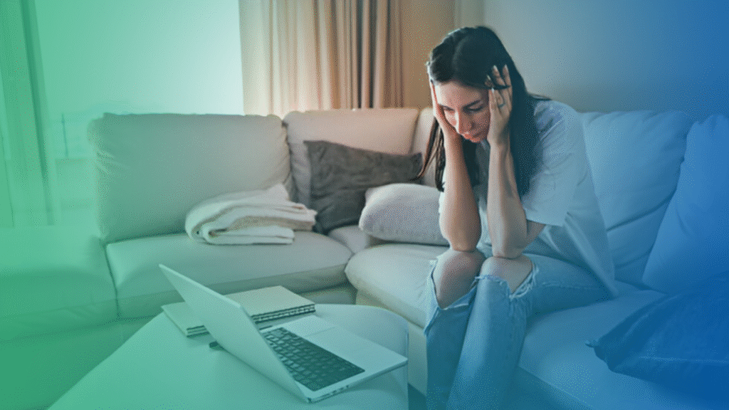 Clarity guide for fatigue, hormones, and brain fog; reviewing lab results; woman feeling tired; physician-backed health guide